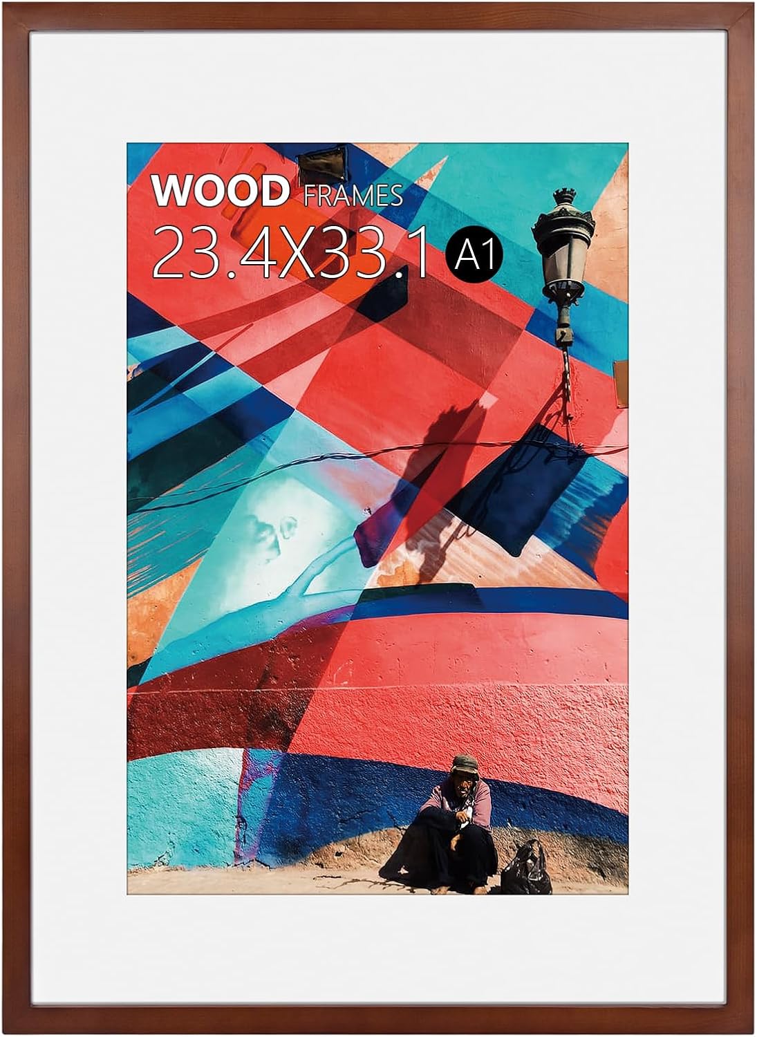 A1 Frame for Posters, Natural Solid Wood Picture Frame