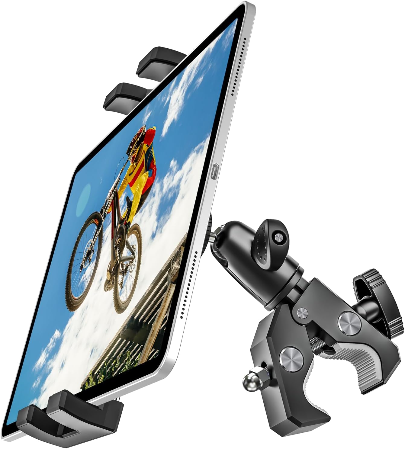 Aluminum Spin Bike Tablet Mount for iPad Pro and More Devices
