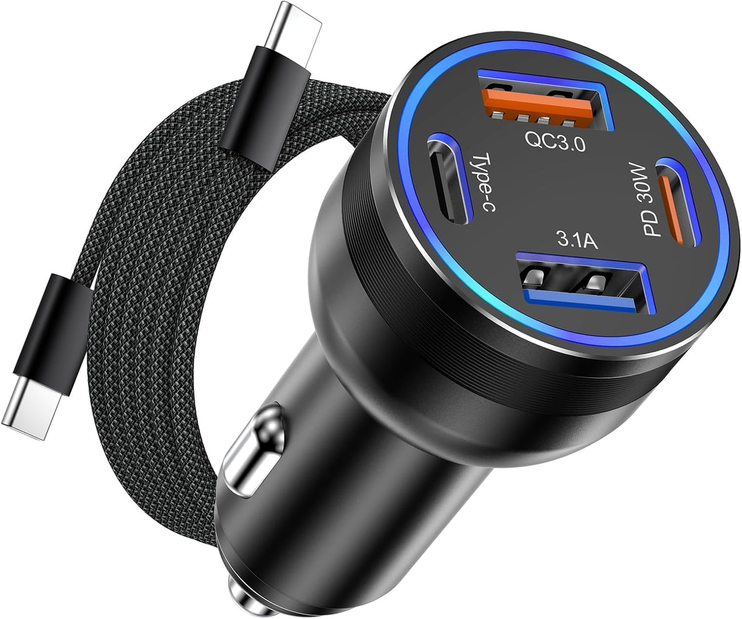 65W Fast Charging Car Charger for iPhone 15/16 Pro Max