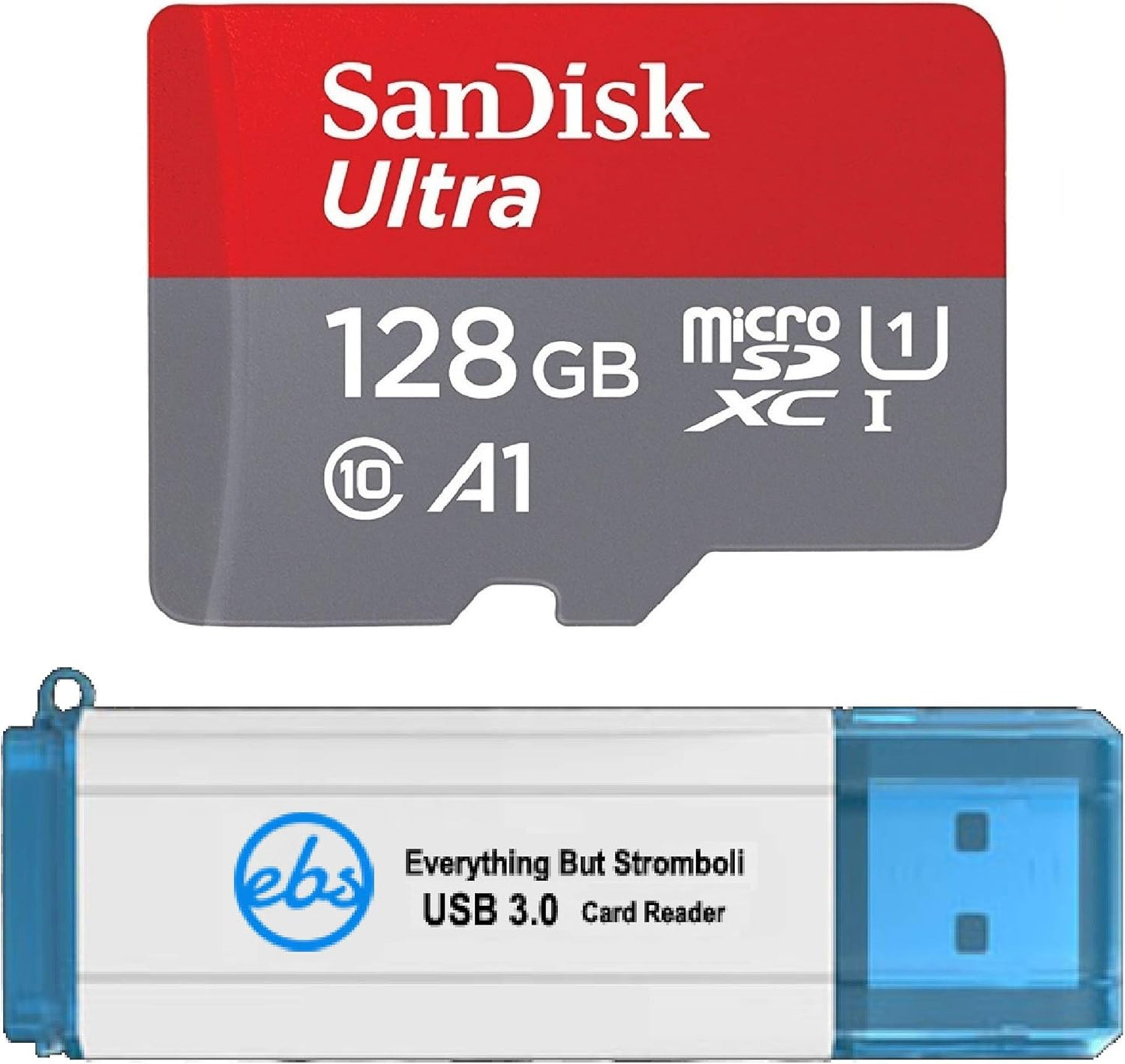 SanDisk 128GB SDXC Memory Card Bundle + Card Reader