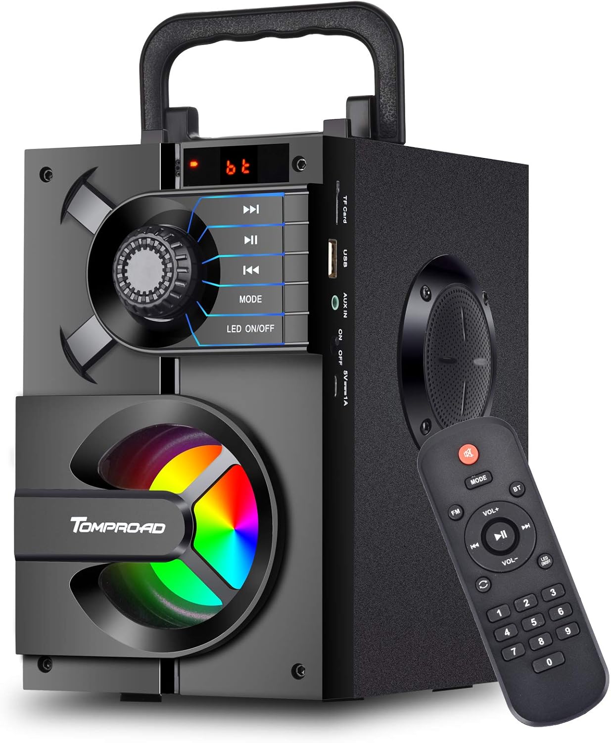 Portable Bluetooth Speaker with Subwoofer for Outdoor Parties
