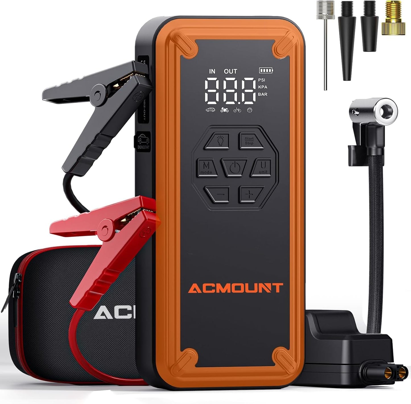 Acmount 5000A Jump Starter with Air Compressor for Vehicles