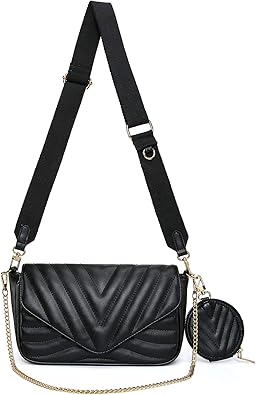 Stylish Small Quilted Crossbody Bag for Women with Coin Purse