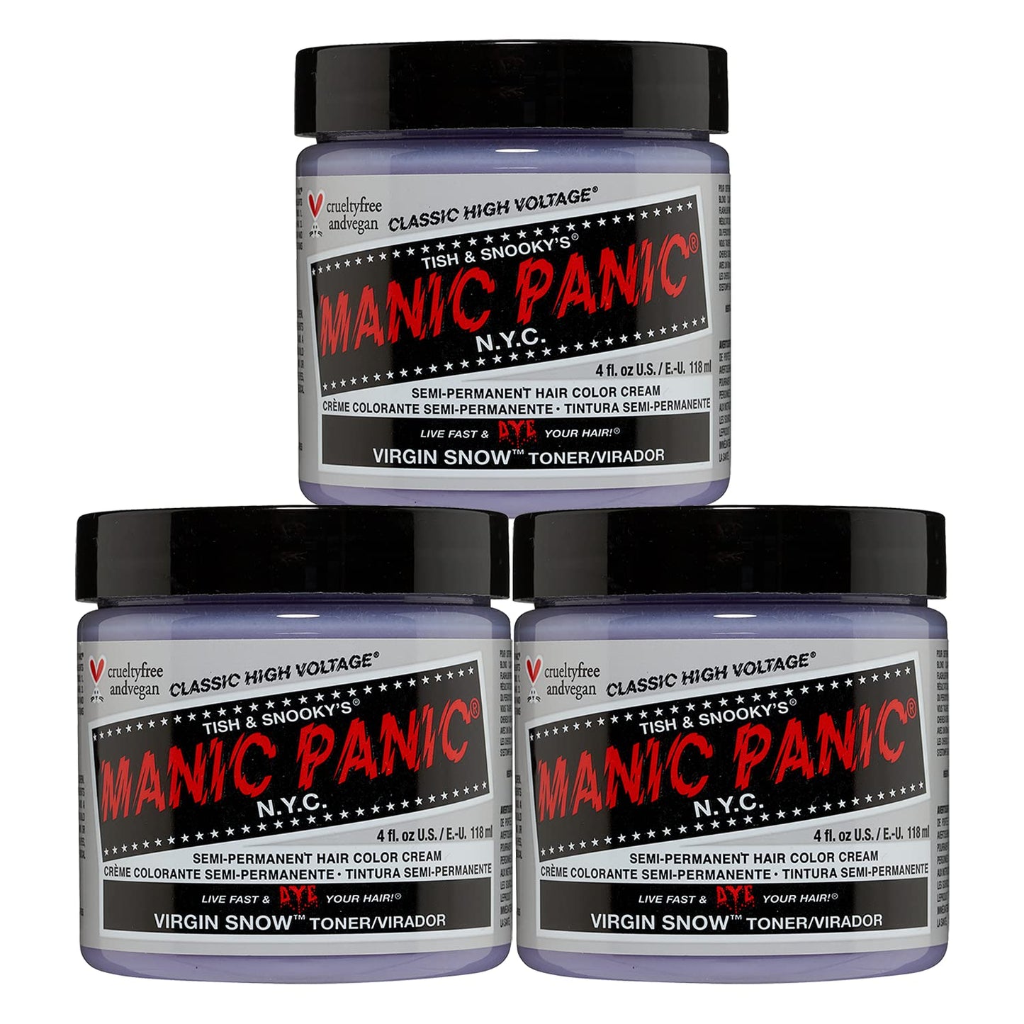 MANIC PANIC Virgin Snow Hair Coloring for Brassy Tone Elimination