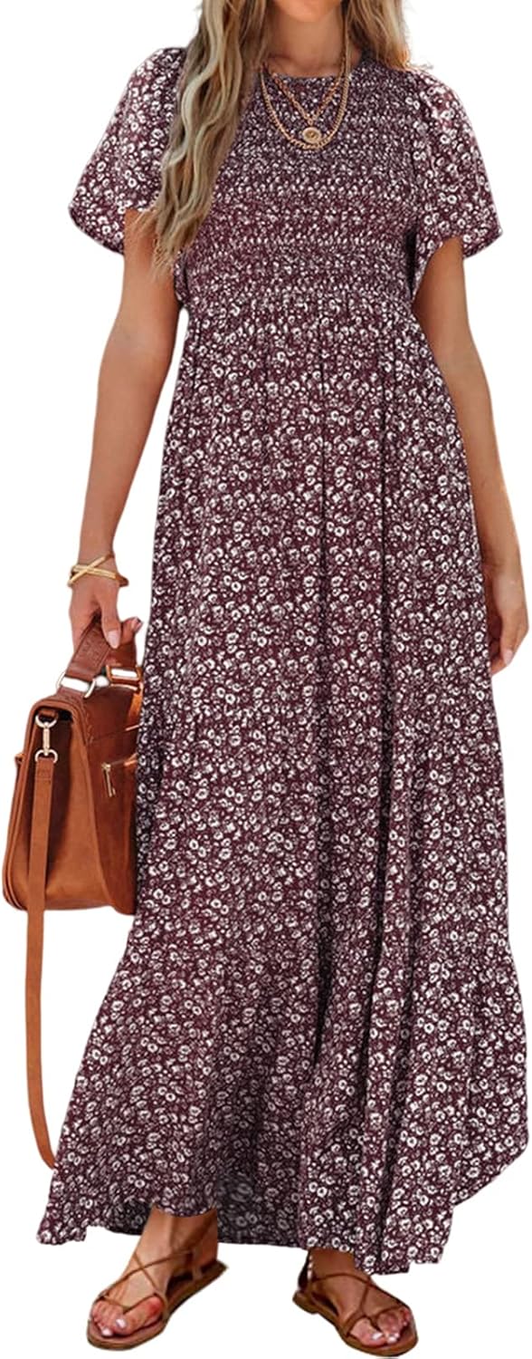 Floral Maxi Dress for Women 2025 - Casual Summer Style
