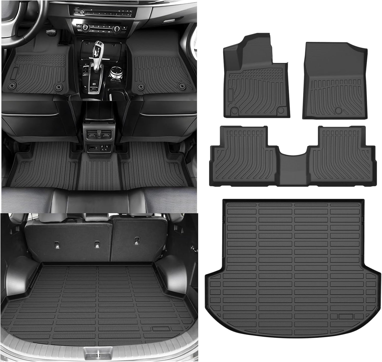 Custom Fit All Weather Floor Mats for Santa fe 2021 2023