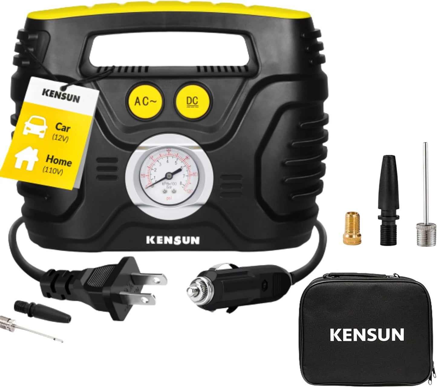 Kensun 2-in-1 Tire Inflator: Pump Anywhere, Anytime