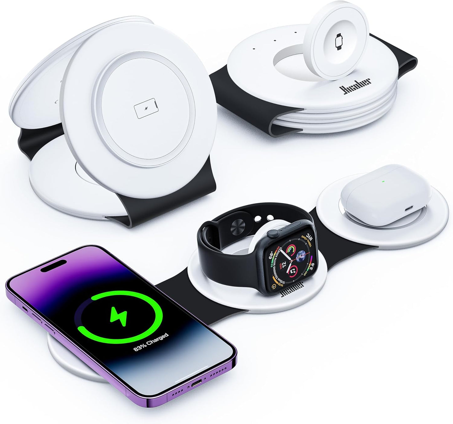 Hicober 3-in-1 Travel Charger - Fast Charging for Apple Devices