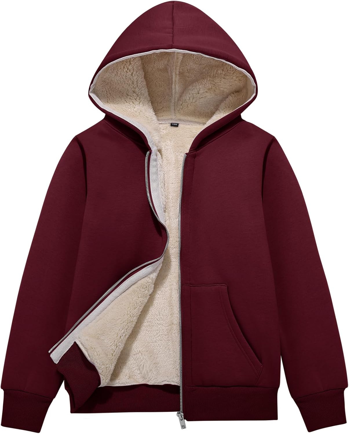 Flygo Unisex Fleece Jacket Hoodie for Kids Winter Wear