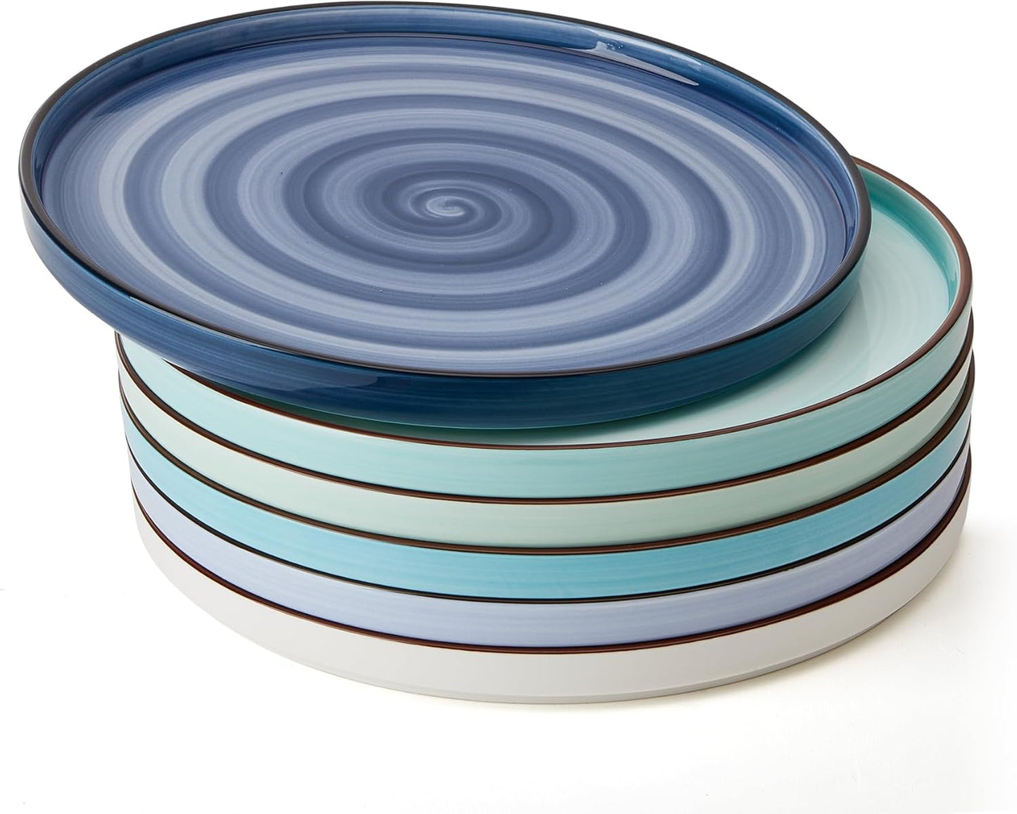 Sweese 10.5 Inch Porcelain Dinner Plates Set of 6 for Every Meal