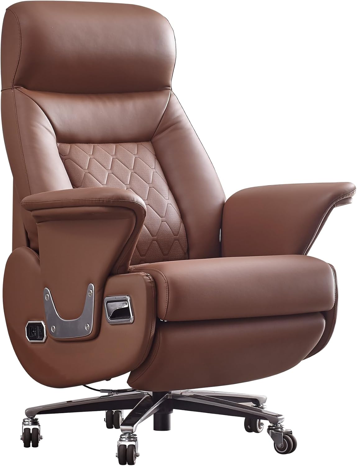Kinnls Luca Leather Power Recliner Chair