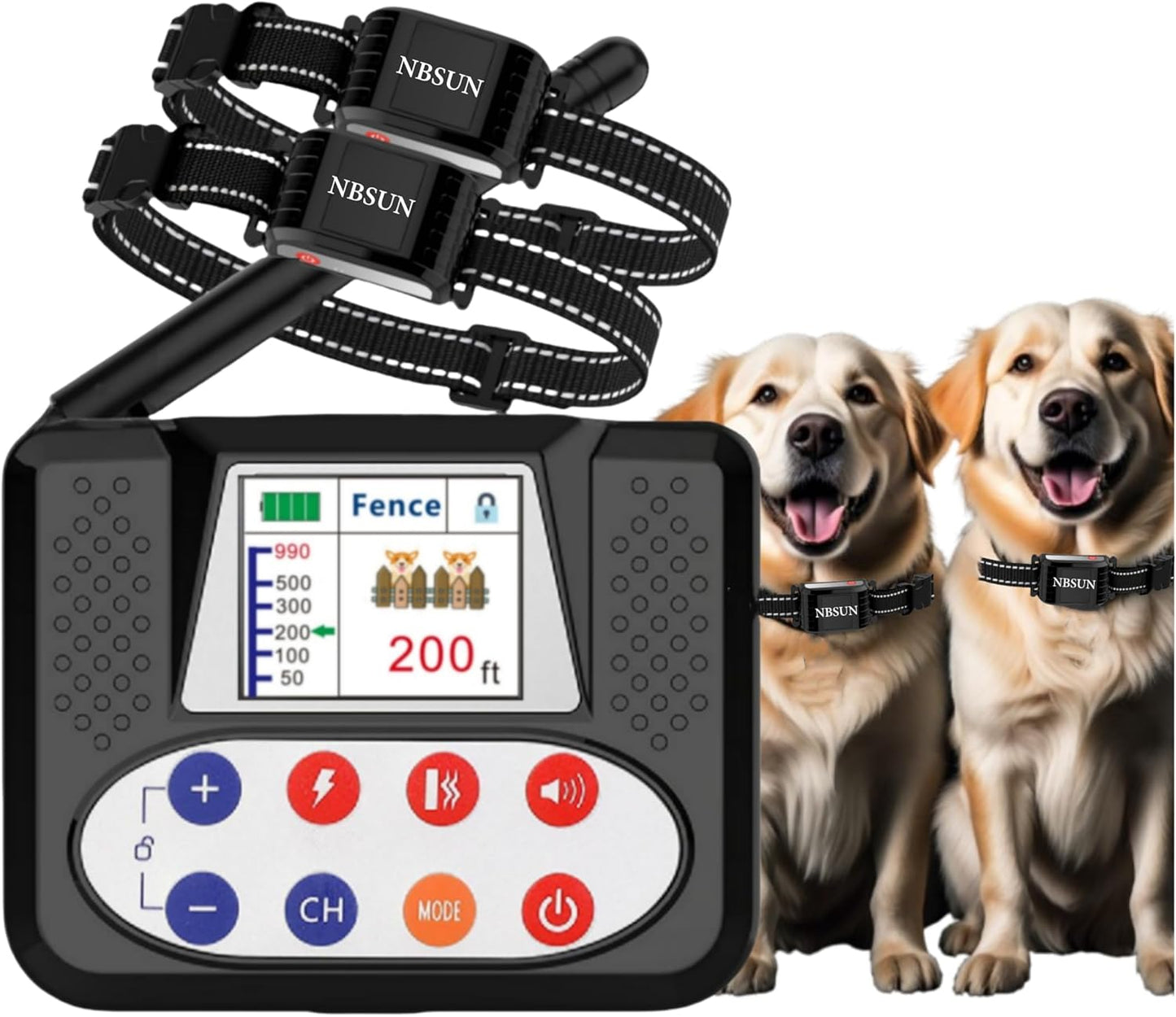 Portable Wireless Dog Fence with LCD Screen - NBSUN