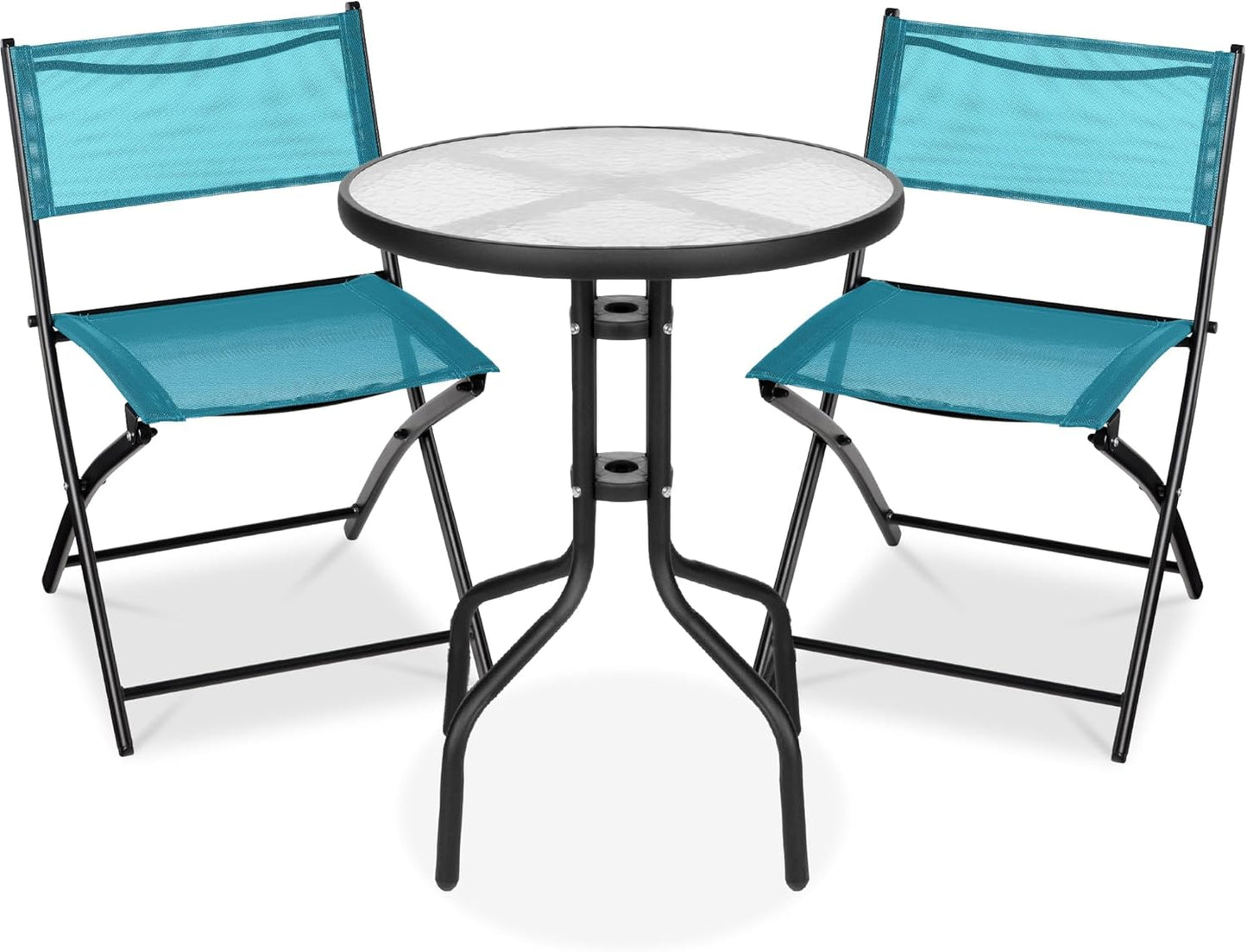 Best Choice Products 3-Piece Patio Bistro Dining Set for Small Spaces