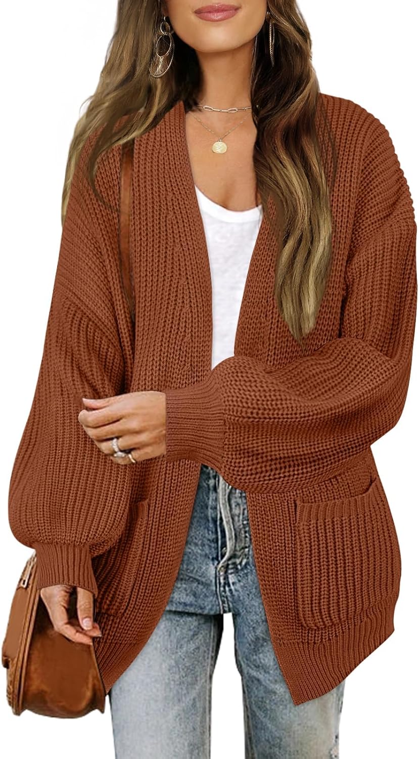 MEROKEETY Women's Chunky Cardigan Sweaters for Cozy Style