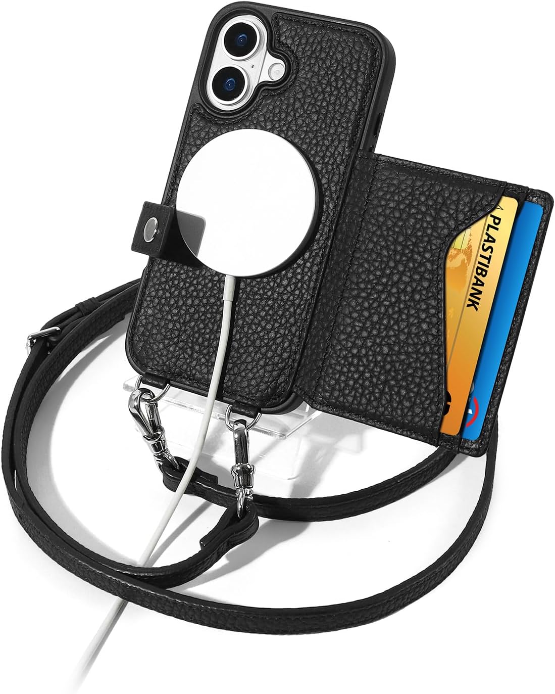 LUCKYCOIN Crossbody Phone Case for iPhone 16 with RFID