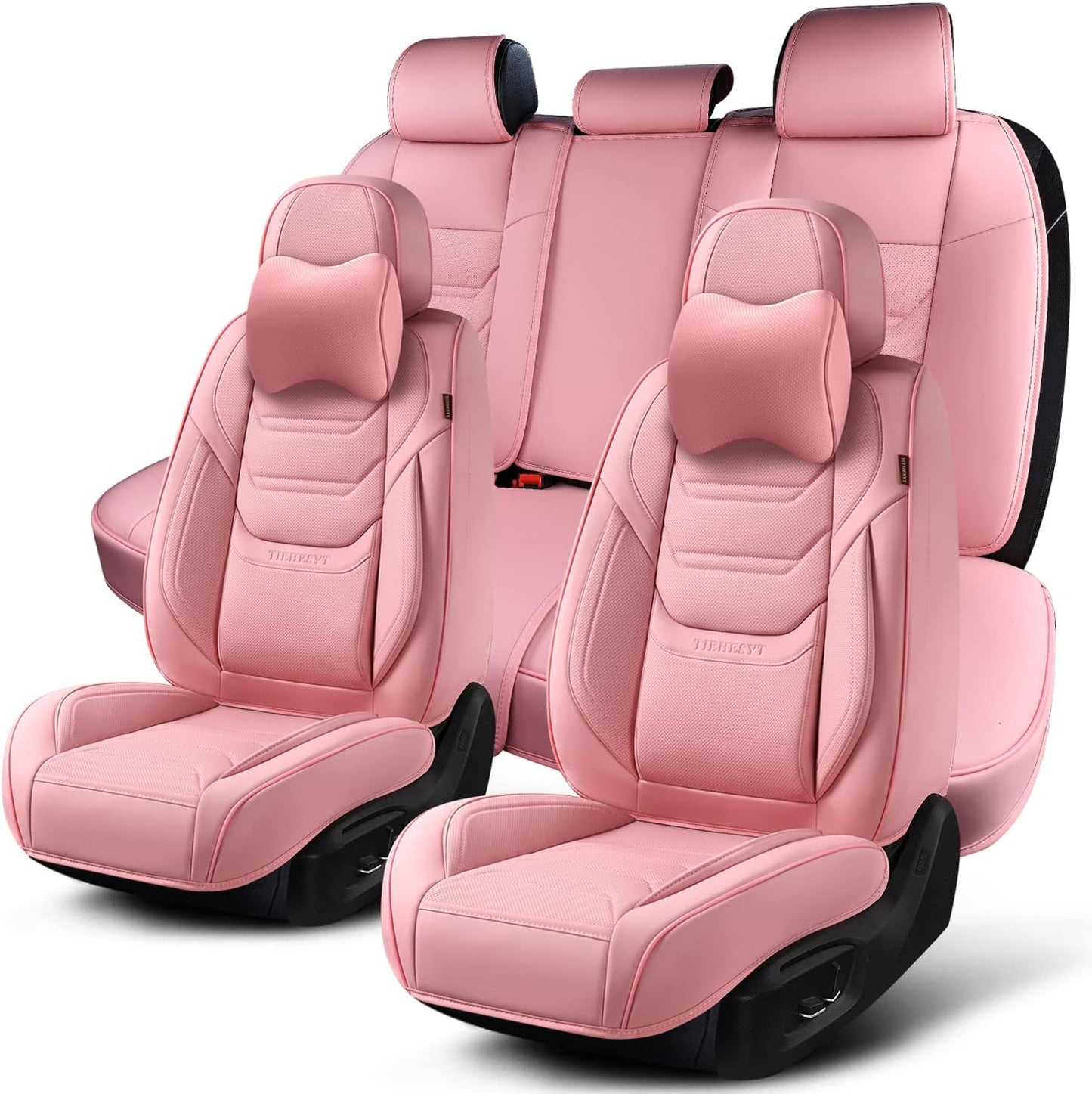 Pink Car Seat Covers Full Set for Sedans and SUVs - Waterproof