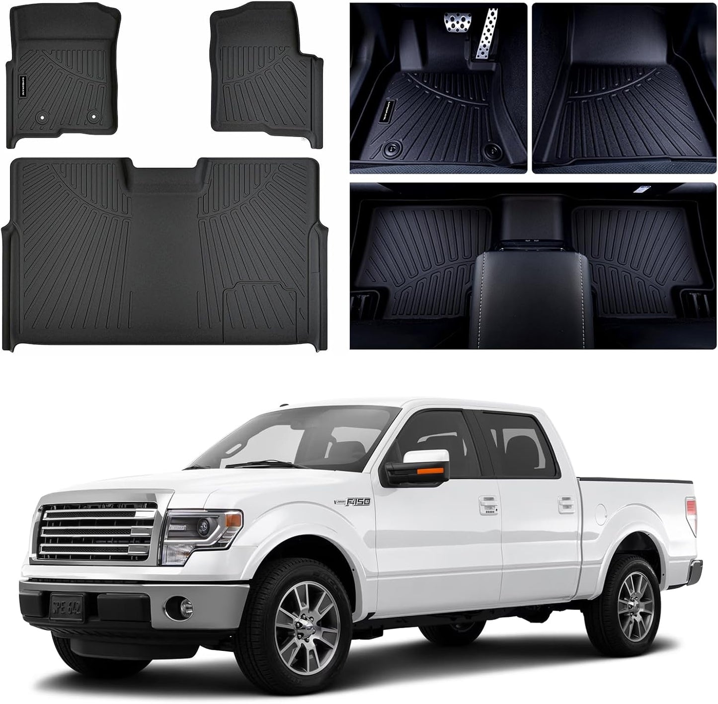 All-Weather Floor Mats for Ford F-150 SuperCrew 2010-2014