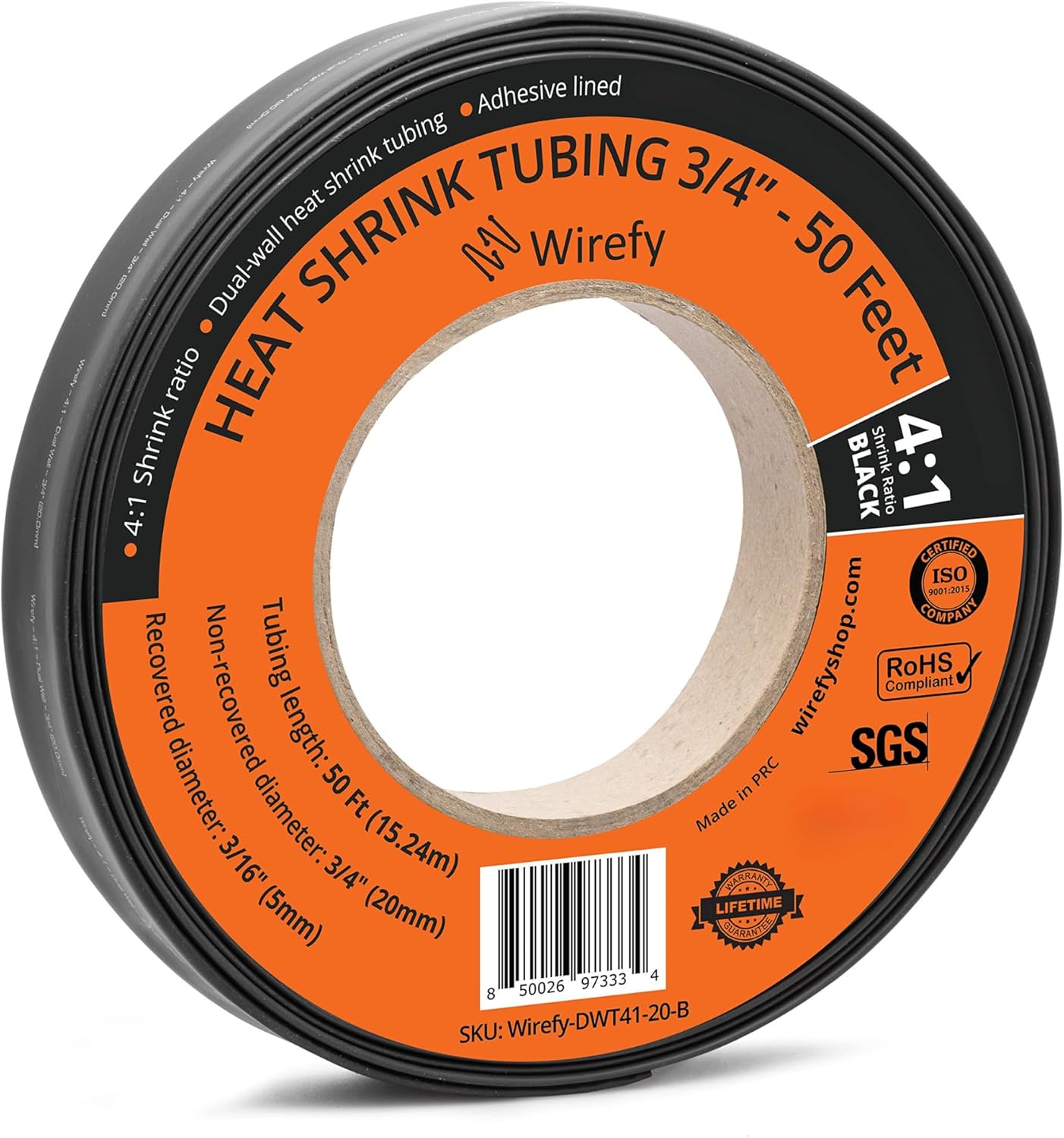 Wirefy 3/4 Heat Shrink Tubing - Industrial Adhesive Lined Roll