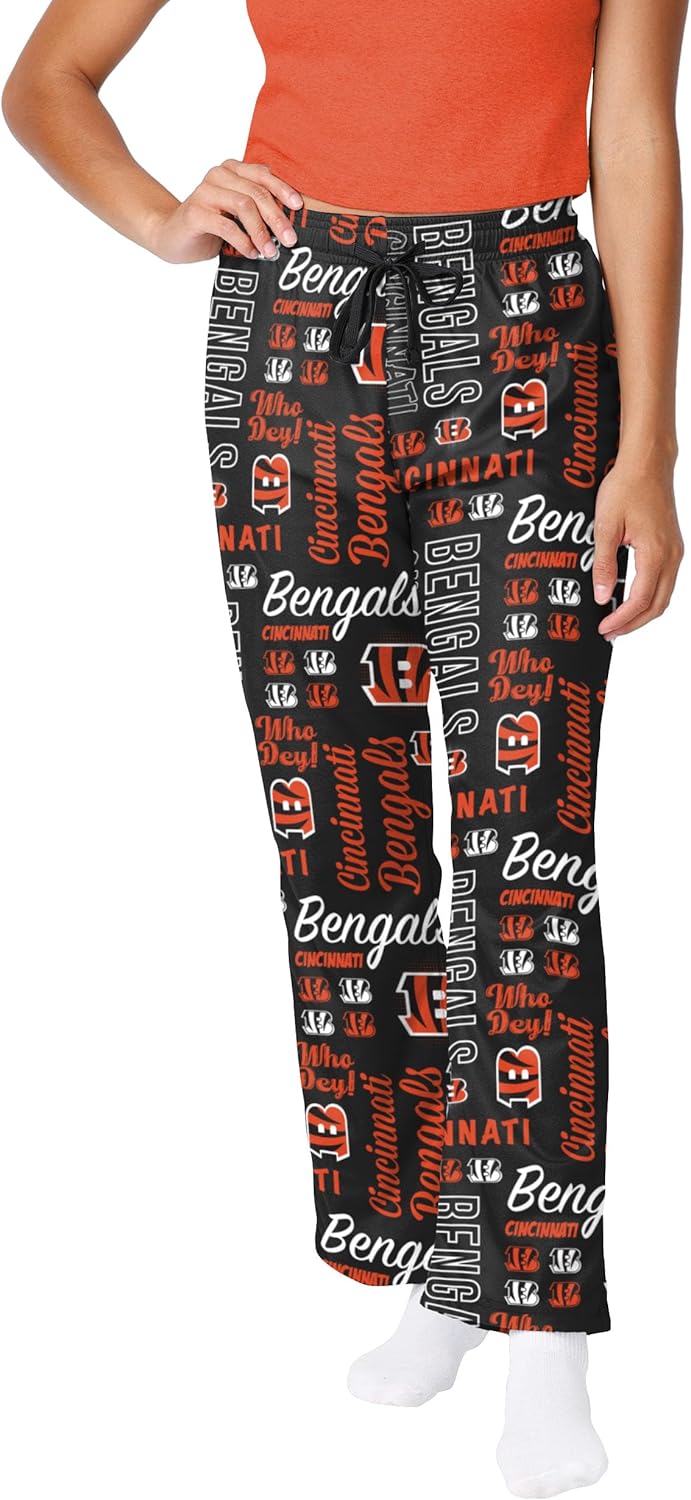 FOCO Women's NFL Team Logo Mini Print Lounge Pants for Comfort
