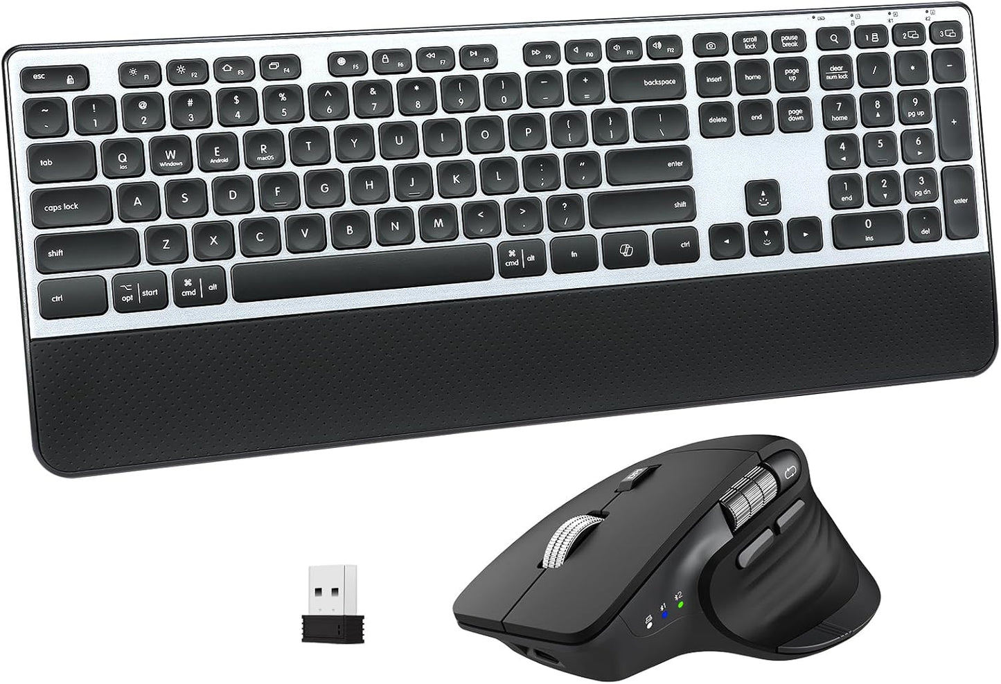 Wireless Keyboard and Mouse Combo with Smart Flying Scroll Feature