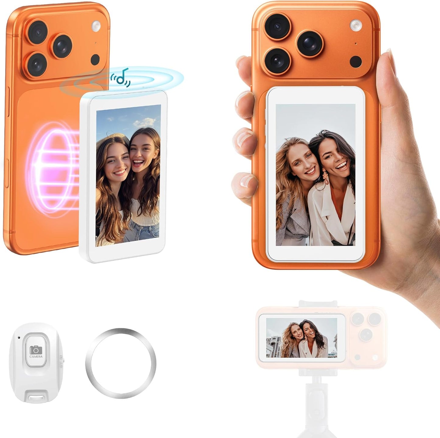 Vlog Selfie Monitor Screen for iPhone 17 & Android Devices