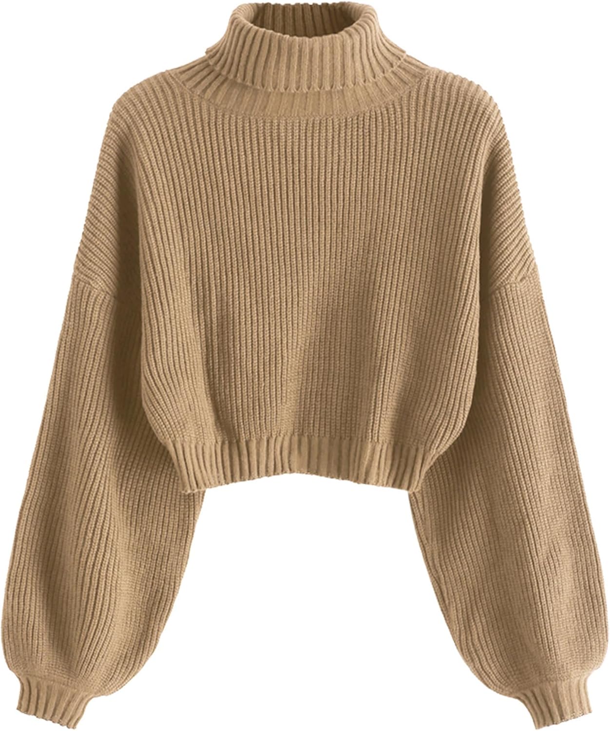 ZAFUL Women's Cropped Turtleneck Sweater for Stylish Comfort