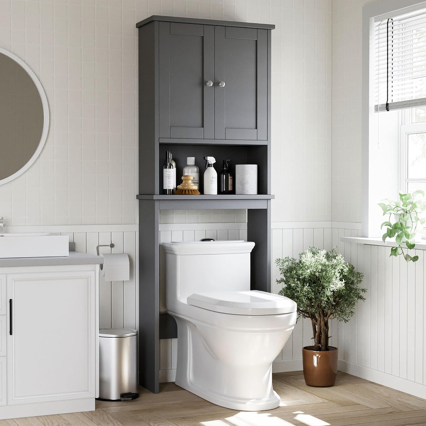 Shintenchi Over The Toilet Storage Cabinet for Bathroom Organization