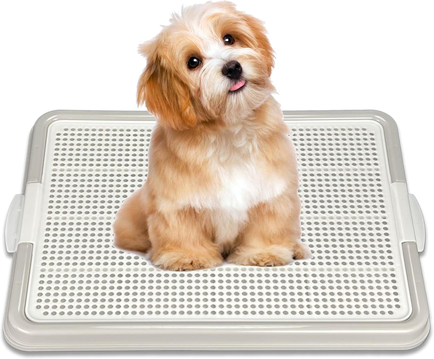 Dog Pee Pad Holder for Small Dogs - Easy Clean Potty Training Tray