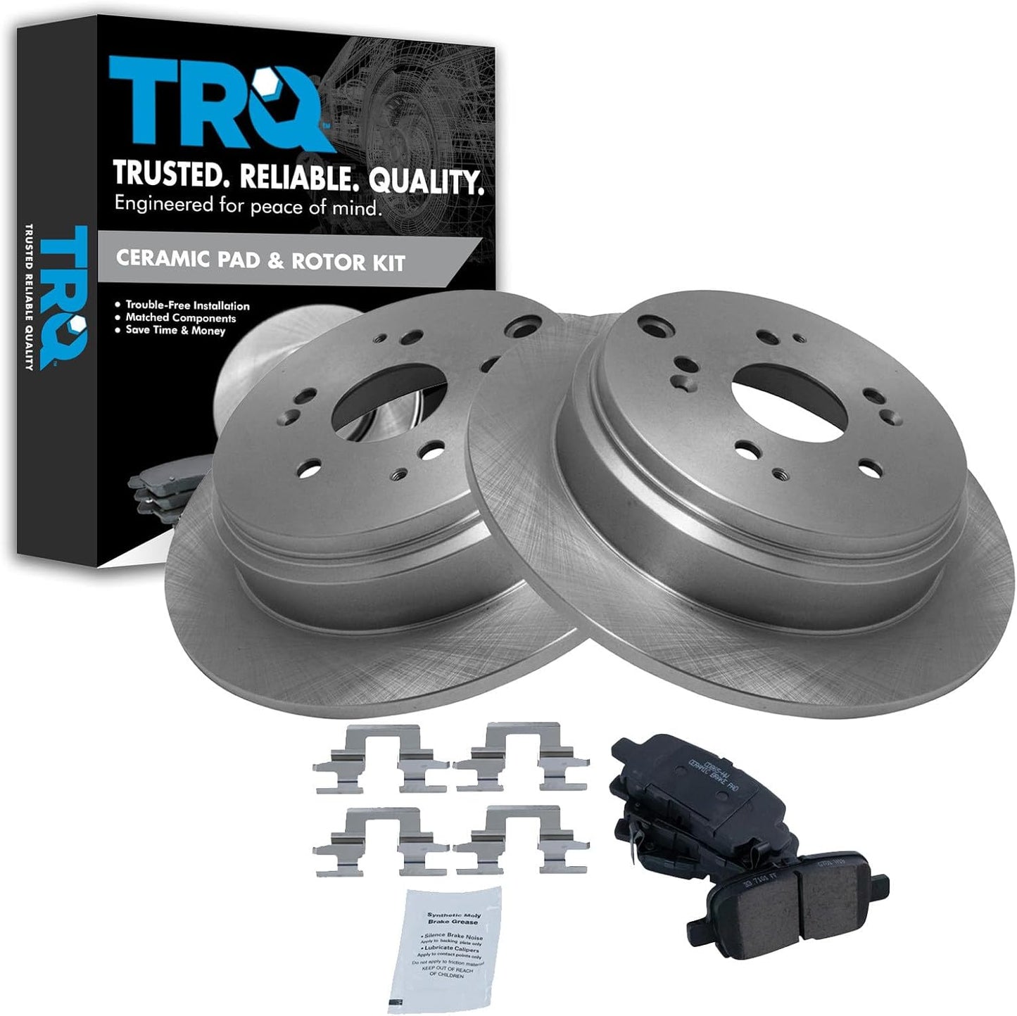 TRQ Rear Brake Pad & Rotor Kit for 2002-2004 Honda Odyssey