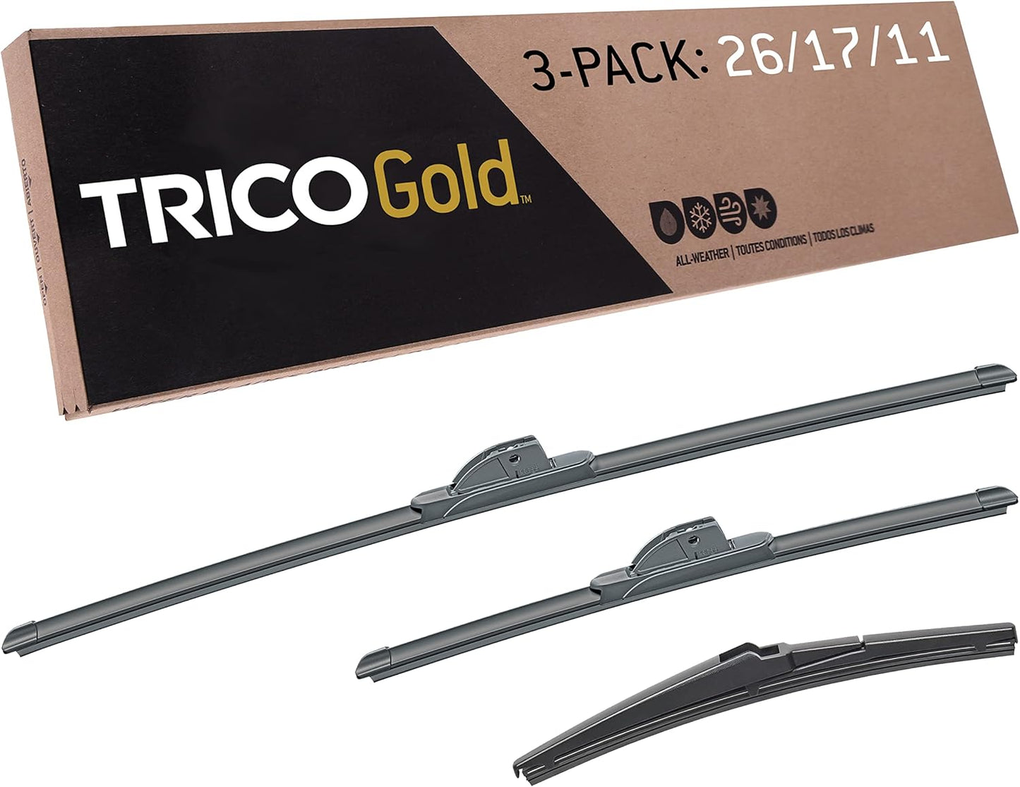 TRICO Gold 3-Piece All-Weather Wiper Blade Kit for Cadillac SRX