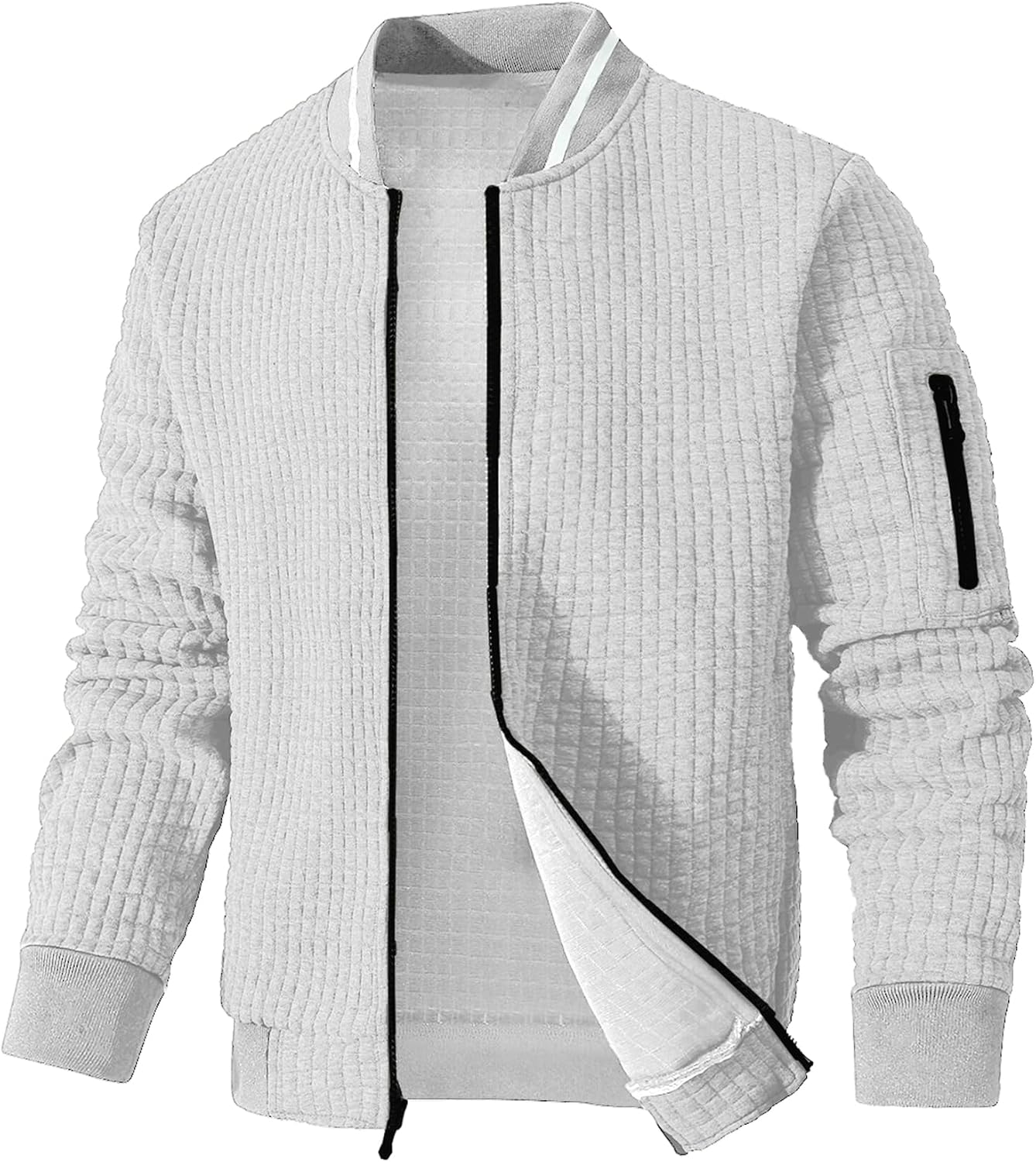 Mens Lightweight Casual Bomber Jacket with Stylish Design