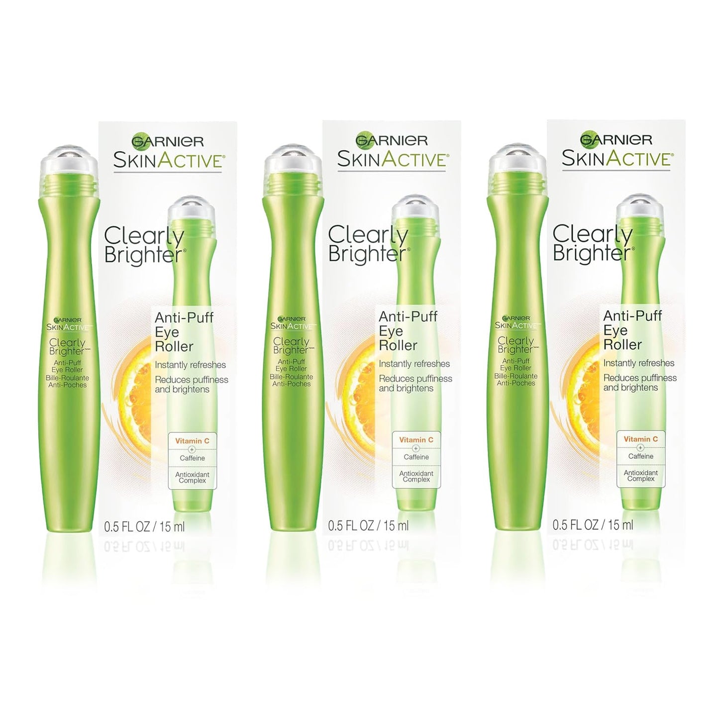 Garnier Clearly Brighter Anti-Puff Eye Roller for Radiant Skin