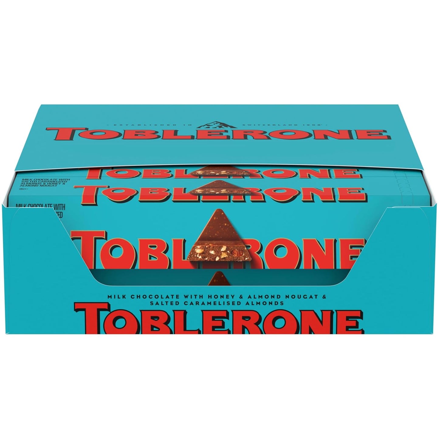 TOBLERONE Milk Chocolate Bars with Salted Caramelized Almonds