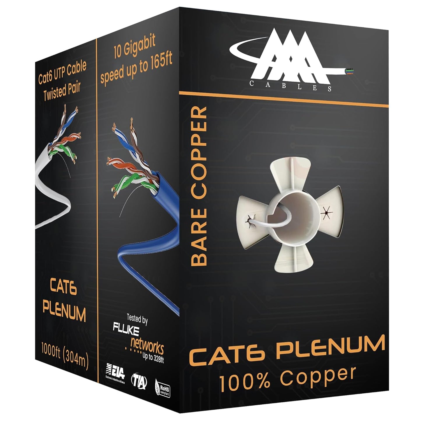 Cat6 Plenum Cable 1000Ft for Lightning Fast Ethernet Performance