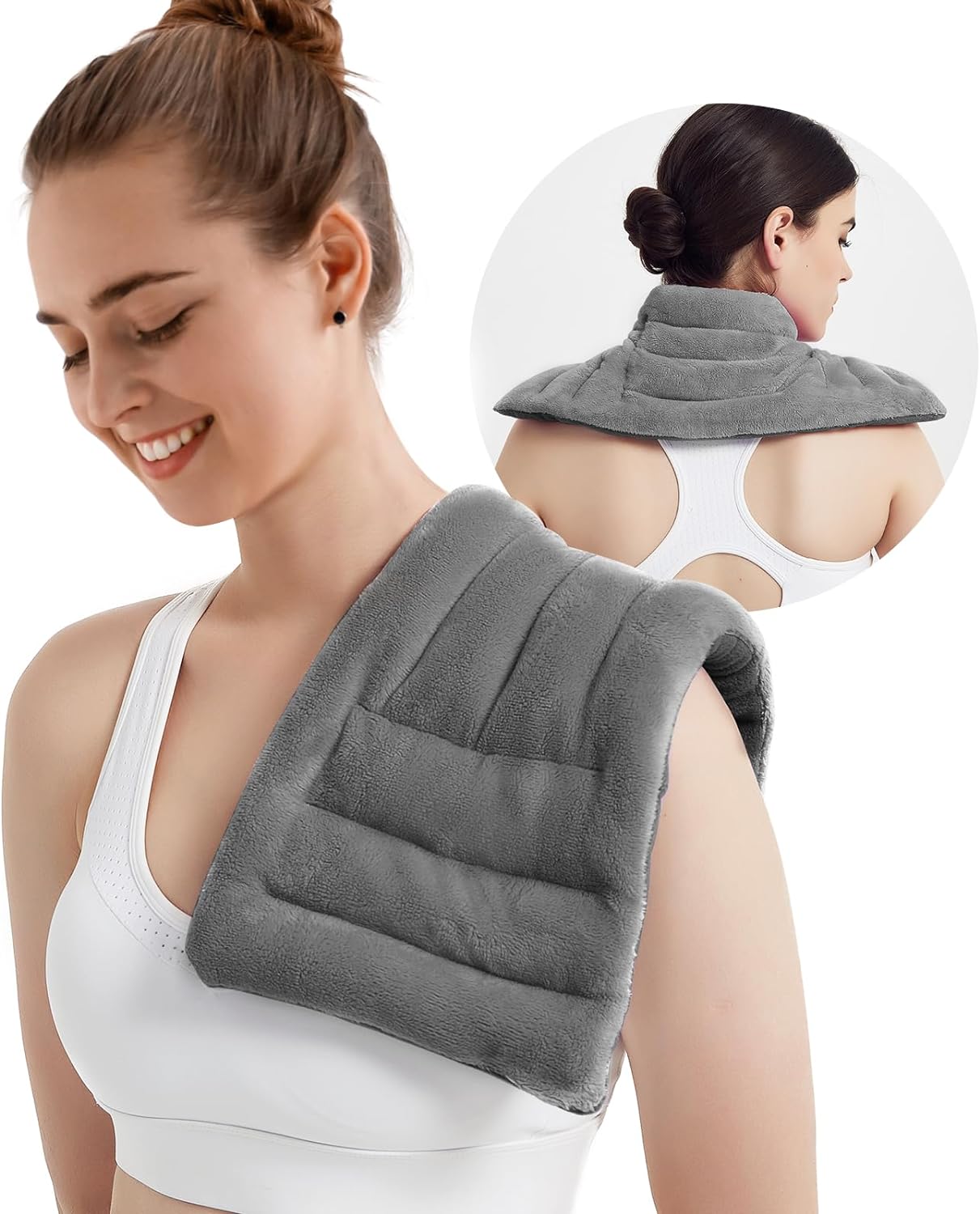 MEISENHOME 8x18 Rice Heat Pad - Pain Relief & Portable