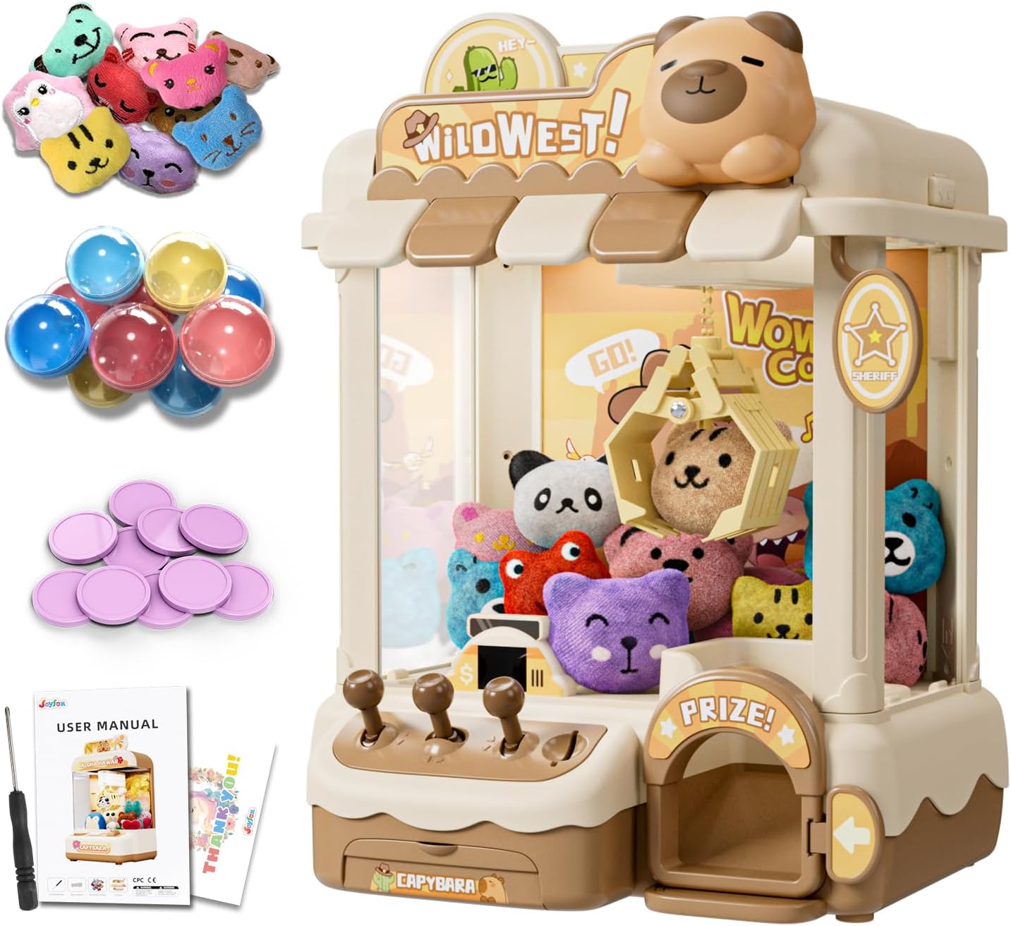 Mini Claw Machine for Kids - Cute Capybara Candy Grabber