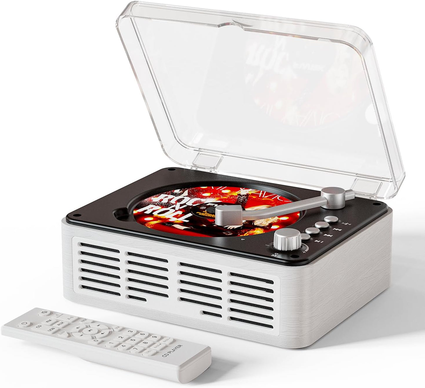 Nostalgic Retro Wood Music Player with Bluetooth and FM Radio