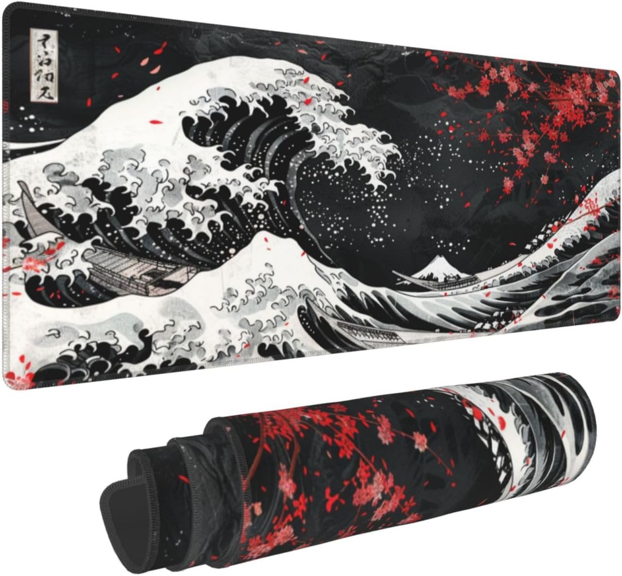 Japanese Cherry Blossom Gaming Mouse Pad - Non-Slip Extended Mat for Gamers 31.5 x 11.8