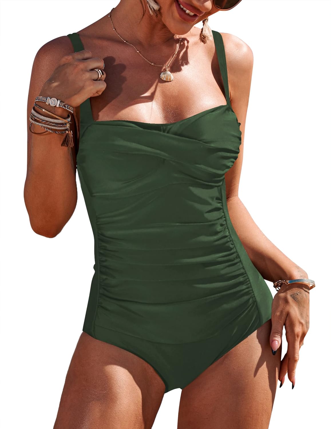 Ekouaer Women's One Piece Swimsuit for Tummy Control & Style