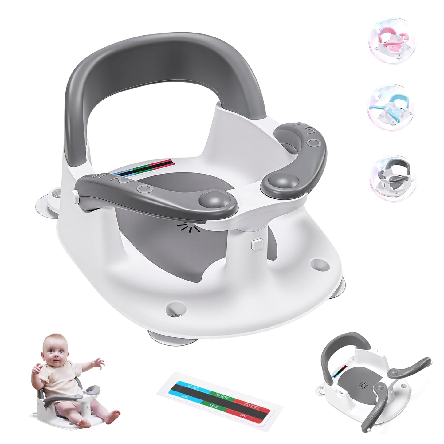 Baby Bath Seat for 6 Months & Up - 360 Stable Toddler Chair
