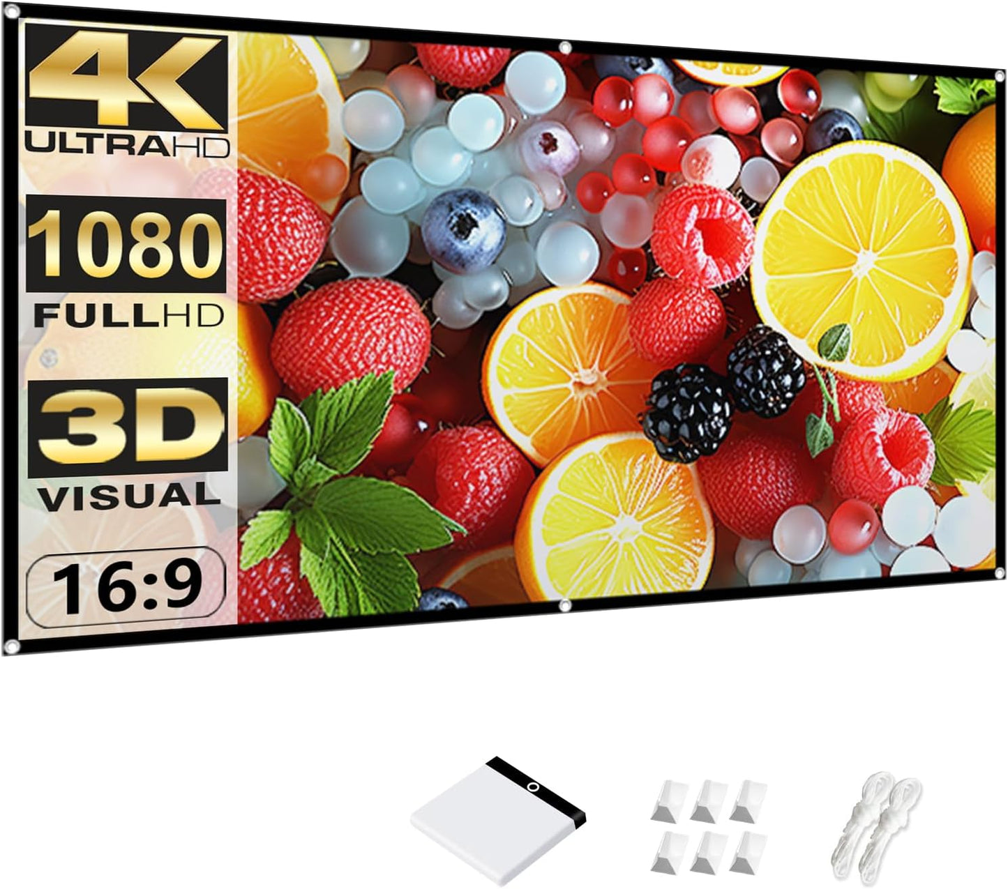 100 Portable Anti-Crease Outdoor Projector Screen