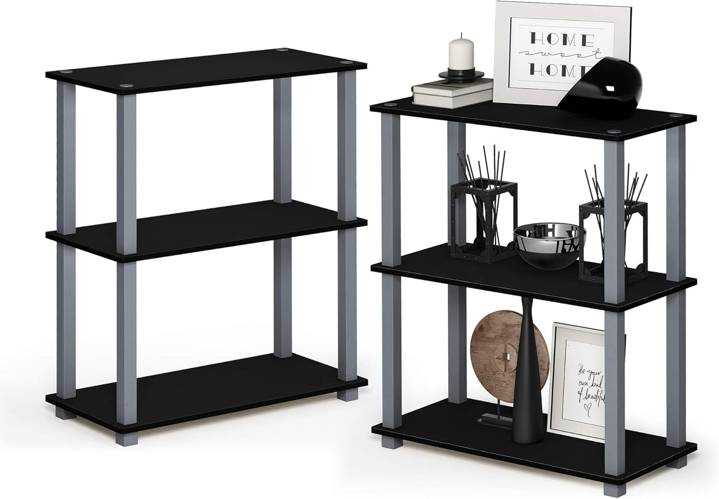 Furinno Turn-S-Tube 3-Tier Compact Multipurpose Shelf Set