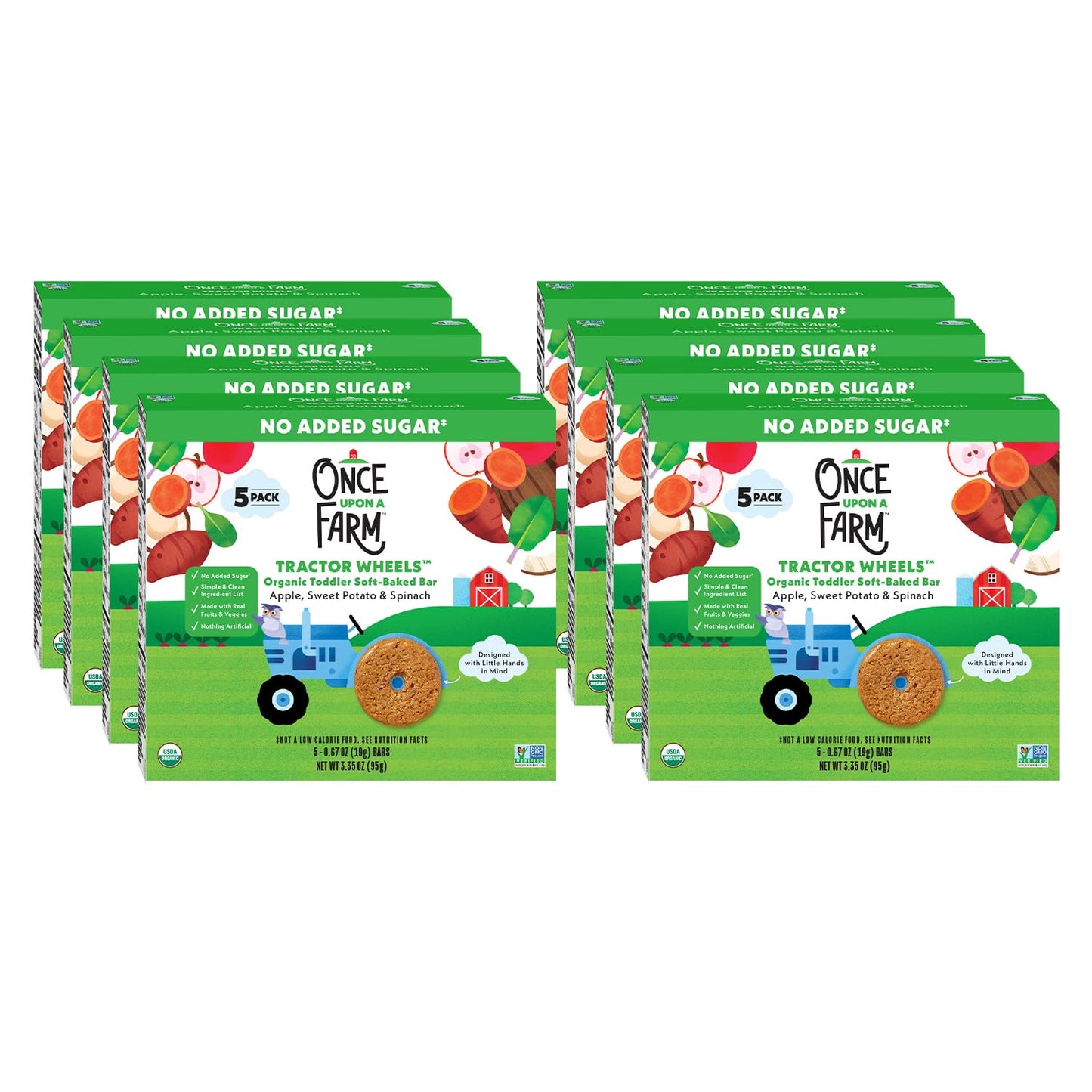 Organic Toddler Soft Baked Bars with Real Fruits and Veggies