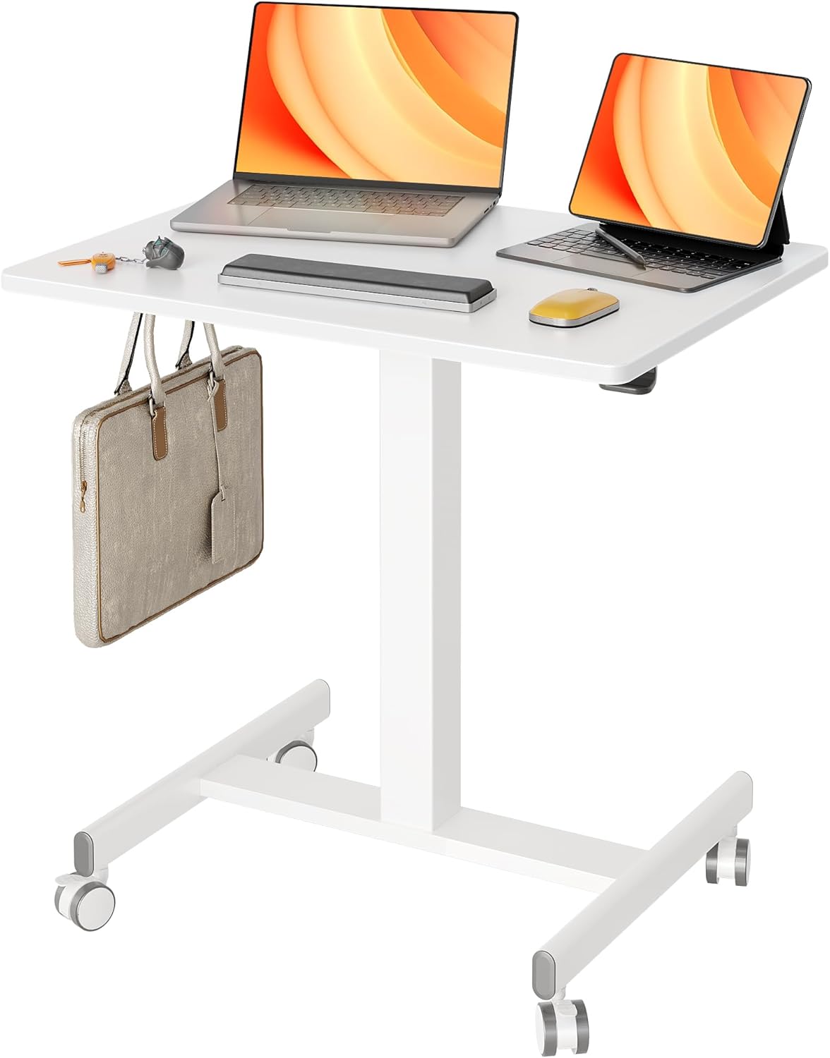 Portable Mobile Laptop Desk with Wheels