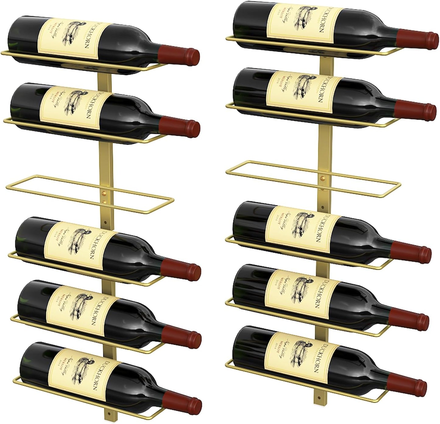 Elegant Wall Mounted Wine Rack for 12 Bottles Storage Solution