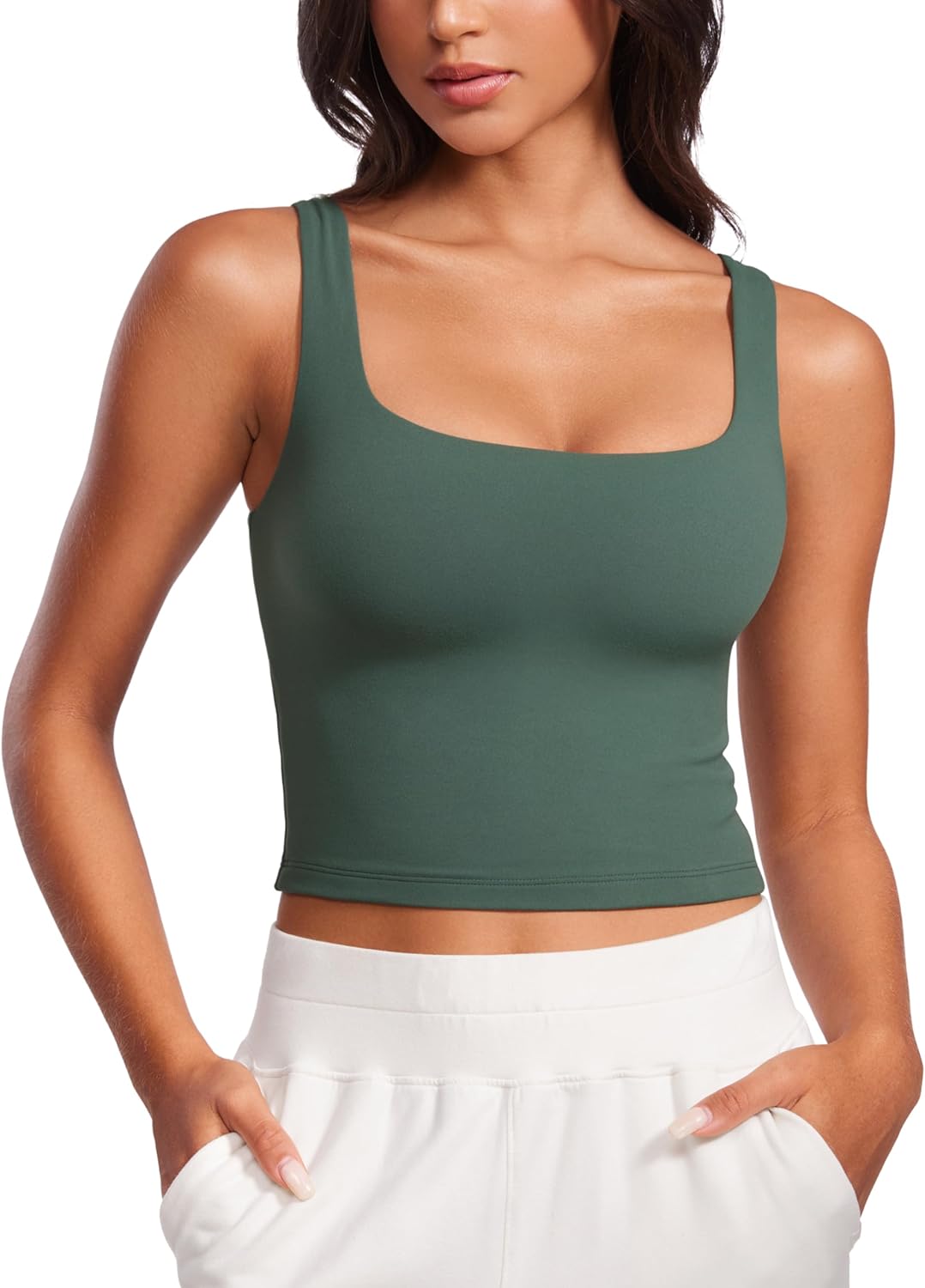 CRZ YOGA Butterluxe Square Neck Yoga Tank