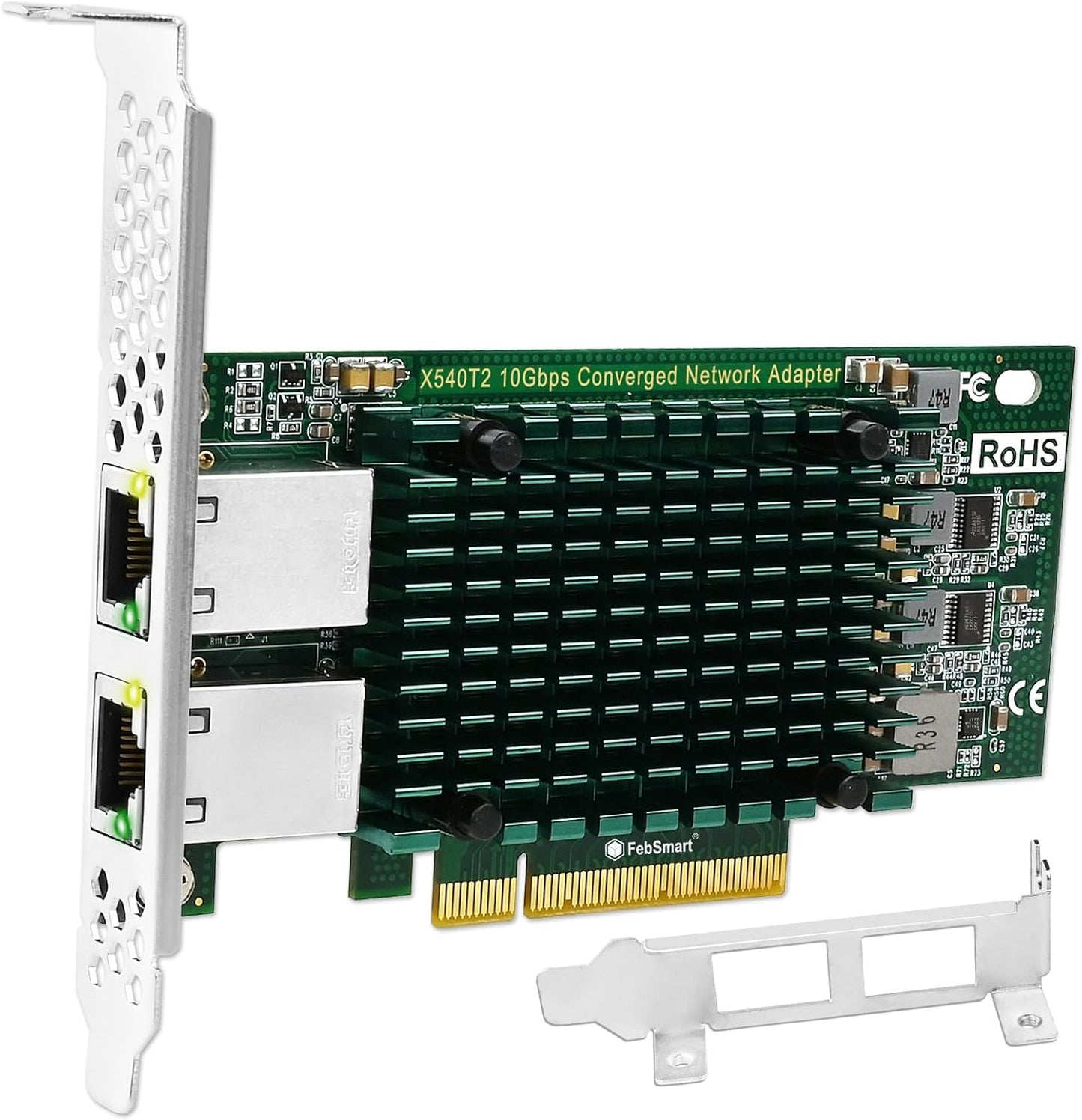 PCIE X8 Network Adapter with 2X 10Gbps RJ45 Ports for High Speed