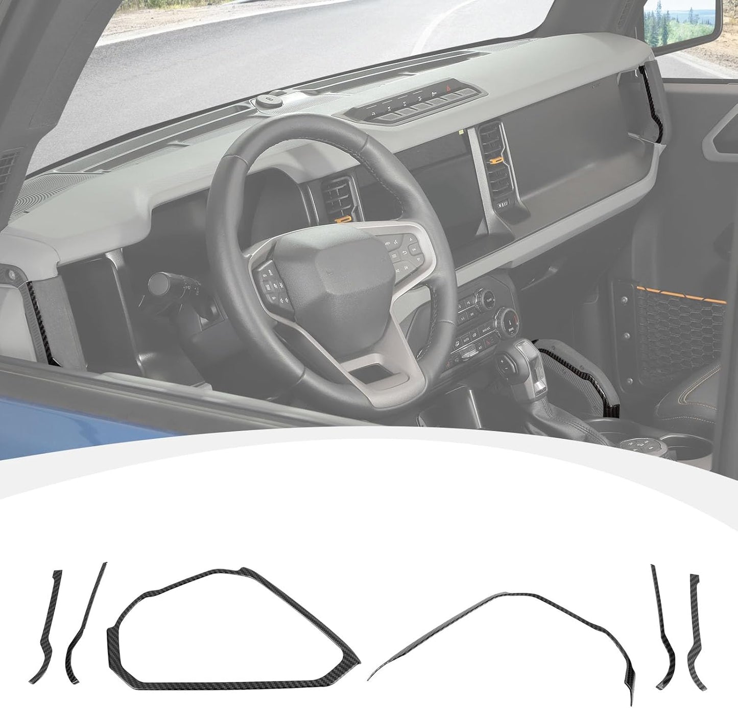 Center Console Dash Grab Handle Cover Trim for Ford Bronco