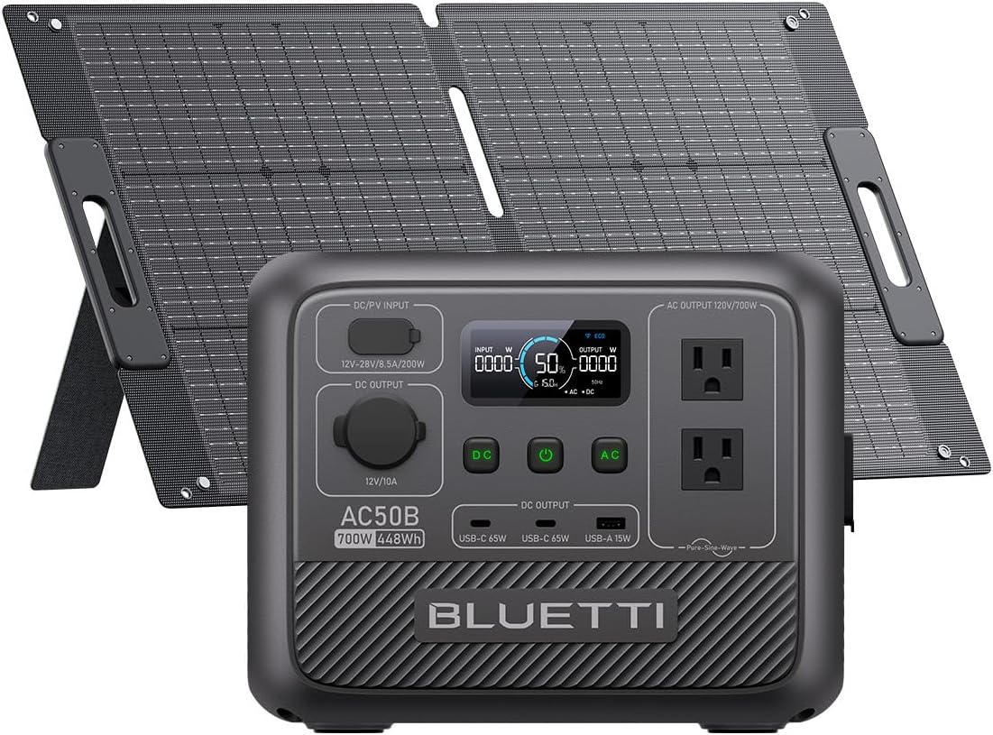 BLUETTI AC50B: 448Wh Portable Power Station