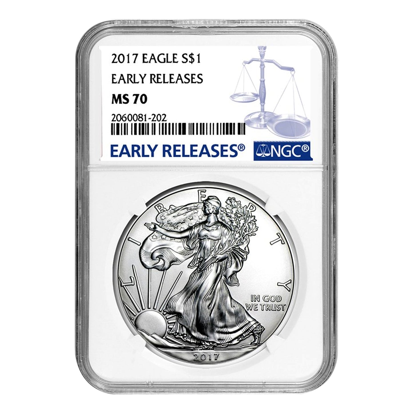 USA 2017 $1 American Silver Eagle Coin MS70 NGC - Early Releases